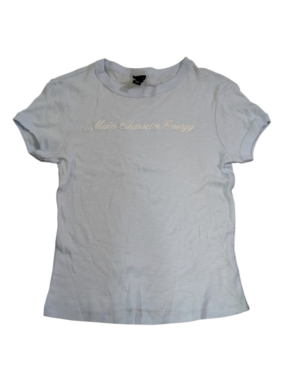 Wild Fable Girl's Light Blue 'Main Character Energy' Graphic Tee Size XL